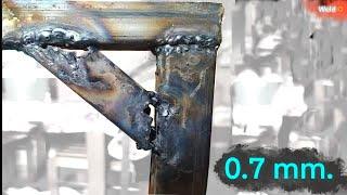 The secret you may not know about welding 0.7 mm. square tube for good results.