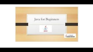 Java tutorial for beginnersl