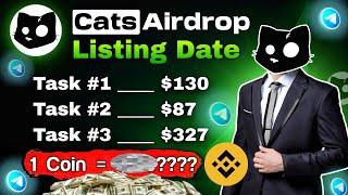 Cats Airdrop Listing || Claim Withdraw $544 - Bigger Than DOGS - Telegram Confirmed Crypto Airdrop