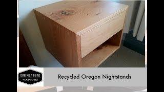 Making floating nightstands from recycled wood