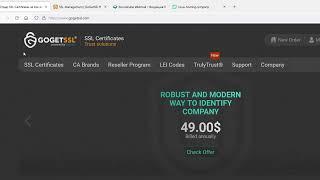 Создание SSL-сертификата на сайте GoGetSSL