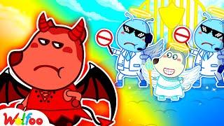 Lucy Demon Wants to Play in an Angel Only Heaven | Good Manner for Kids| Wolfoo Channel Kids Cartoon