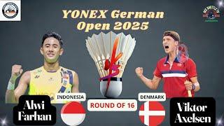 Viktor Axelsen vs. Alwi Farhan | Round of 16 German Open 2025