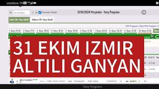 31 Ekim 2024 Perşembe İzmir at yarışı tahminleri İzmir altılı ganyan tahminleri | Oğulcan Karaca