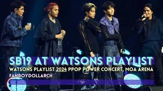 SB19 Fancam - 240818 WATSONS PLAYLIST 2024 PPOP Power Concert, MOA Arena - Fan Boy Doll Arch