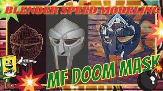 Speed Modeling MF DOOM Mask | Blender Timelapse