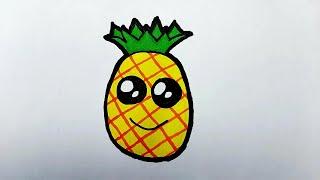 Как нарисовать АНАНАС / How to draw a Pineapple