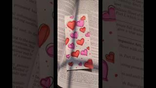 Red and Pink heart bookmark Painting #saima #art #paintingwatercolor