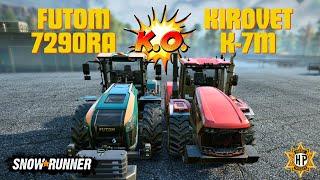 Futom 7290RA vs Kirovets K-7M - Battle of 4x4 Tractors | SnowRunner