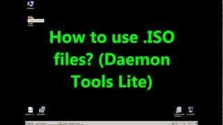 How to use ISO files? (Daemon tools lite)