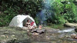 Outdoor Adventure &  Solo Camping, Relaxing outdoors, Perfect place to hear nature sounds | ASMR️