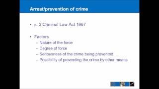 Self-Defence in Criminal Law