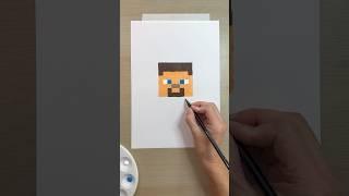 Pixel art - minecraft Steve #minecraft #art