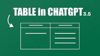 How to create a table with data in ChatGPT 3.5 then paste it in MS WORD 2024 Tutorial #chatgpt