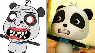 Baby Panda Melakukan Kesalahan | Sihir Ajaib Baby Panda Drawing Meme | Funny Cartoon | BabyBus