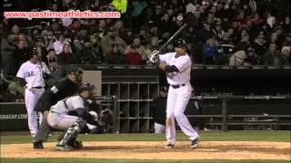 Alex Rios Slow Motion Home Run Baseball Swing - Hitting Mechanics Chicago White Sox MLB Tips