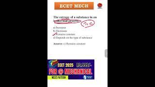 Mechanical MCQs for ECET 2025  | Q-65 Strategy to Achieve Top Rank!