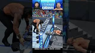 WWE 2K22 Flying Roman Reigns Broke The Brock Lesner Ladder Match #shorts#wwe2k22#romanreigns#wwe