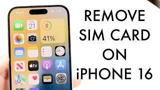 How To Remove Sim Card From iPhone 16/iPhone 16 Pro!