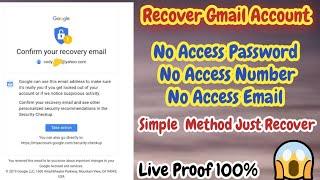 How To Recover Gmail Account | recover google account without password | live Proof