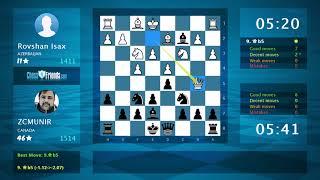 Chess Game Analysis: Rovshan Isax - ZCMUNIR : 0-1 (By ChessFriends.com)