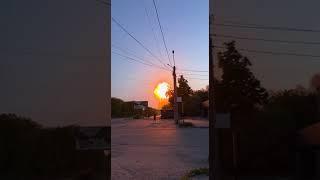 Explosion in Ternopil, south west Ukraine during Russian attack