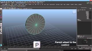 One Line Wheel Auto Rotation Script (Maya wheel Rigging Basic)