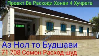 Проект Ва Расходи Хонаи 4 Хучрага Бо Гараж, Расход аз Нол то Будшави