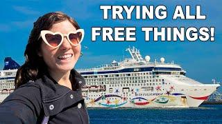 TRYING EVERY FREE THING ON A CRUISE SHIP!