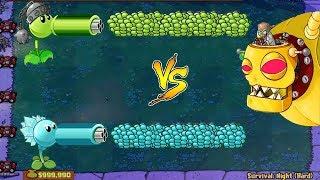 Plants vs Zombies Hak - Gatling Pea vs Snow Pea vs Dr. Zomboss