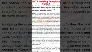 IELTS Writing Task-2 | Template | Essay with solution | Save the video