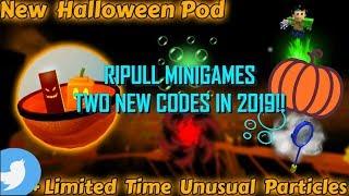 ROBLOX RIPULL MINIGAMES TWO NEW CODES IN 2019!!