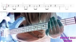 Beverly Hills by Weezer - Bass Cover with Tabs Play-Along