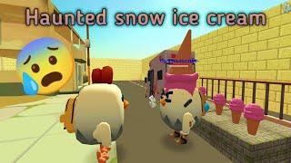 Haunted snow ice cream  chicken gun