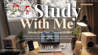 1 HOUR STUDY WITH ME | Calm Piano | Pomodoro 30-10