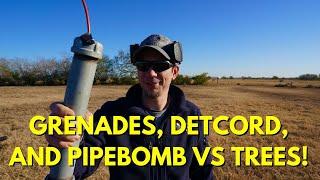 Detcord, Pipebombs, and Grenades VS TREES! (Part 1)  #topshotreeservice