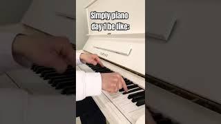 Simply piano day 1 be like #piano #shorts