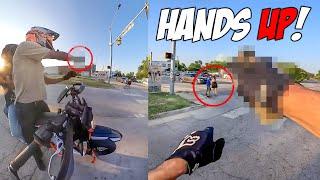 HERO BIKER SAVES WOMAN | EPIC & CRAZY MOTORCYCLE MOMENTS 2024 #65