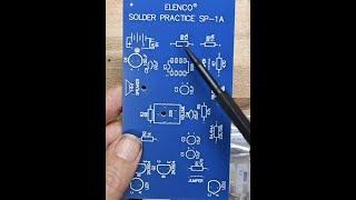 C.K. builds an Elenco solder practice kit