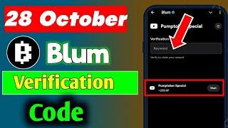 Arafat Tech Official Special Video Code | Blum Today Verification Keyword Pumptober Special