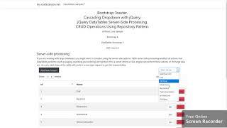 jQuery DataTables Server-Side Processing in ASP.NET Core MVC Using Repository Pattern