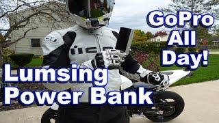 Lumsing Power Bank Review - GoPro All Day Now! Extend GoPro Battery While MotoVlogging