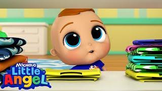 Learning To Dress Yourself | Little Angel | Kids Cartoon Show | Healthy Habits for kids