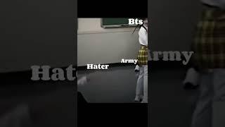 Army vs Hater #bts #btsarmy #kpopgroup #kpopedit #kpop #shorts #subscribe #haters