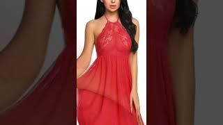 Silky sleepwear try on Haul / women nightwear / sexy Nighty for women 06