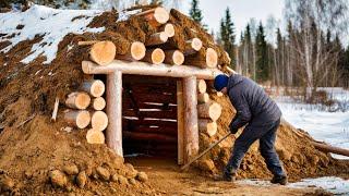 Man Turns Logs into a Secret Bunker For FREE !