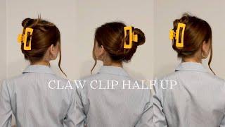 5 Easy 90s Claw Clip Half Up hairstyle #clawcliphairstyles