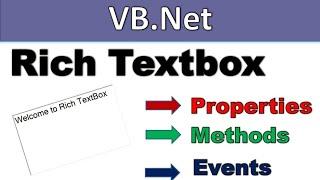 VB.Net Rich Textbox control | properties, Methods and events| vb.net windows programming