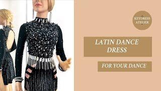 Black Latin dance dress