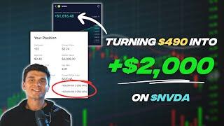 Turning $490 into $2000 on $NVDA Puts (Full Strategy) #optionstrading #spy #nvidia